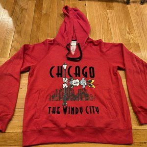 Disney Store Chicago "The Windy City" Minnie Mouse Pullover Hoodie.